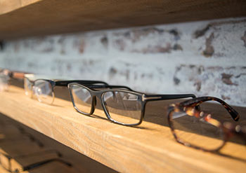 Frames on display at Compass Vision Care in Mt Pleasant.